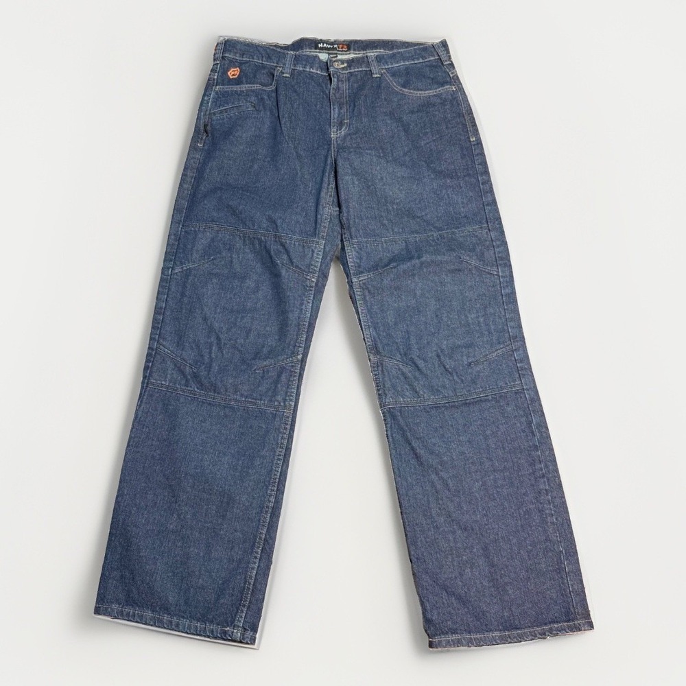 Hawx FR Jeans 40x33 double knee Regular Straight Flame Resistant Dark Wash Denim